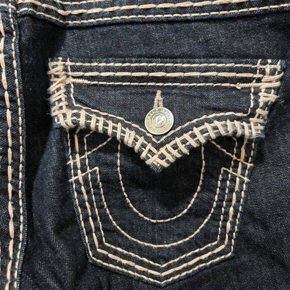 True Religion Dark Wash Boot Cut Denim Jeans Size 28 - Picture 11 of 16
